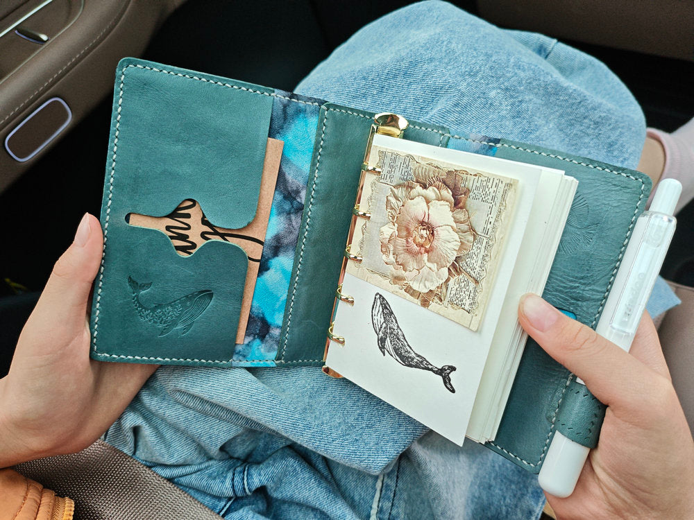 Handmade Leather Pocket Planner Binder M5