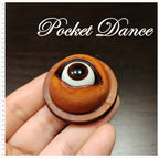 Handmade Leather Eyeball Brooch: Horror Halloween Badge