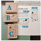 Cat Rubber Stamp Set: Wooden Planner Stamps for Journaling