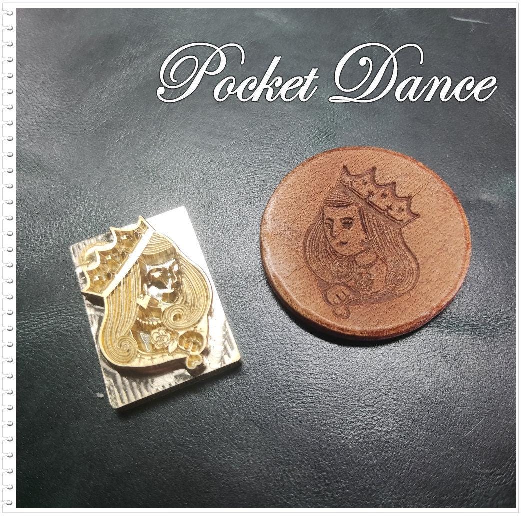 King Queen Brass Stamp for Leather and Wood Embossing