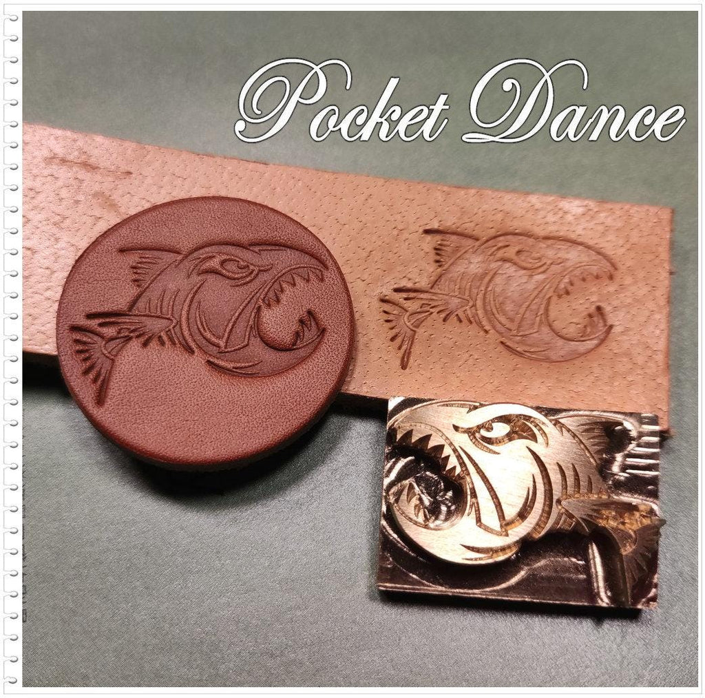 Fish Brass Stamp Tool: Leather & Wood Embossing (3cm)