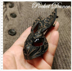 Handmade Leather Rabbit Brooch: Unique Bunny Pin Keychain Charm