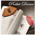 Handmade Leather Corner Bookmark: Cheese & Watermelon Design