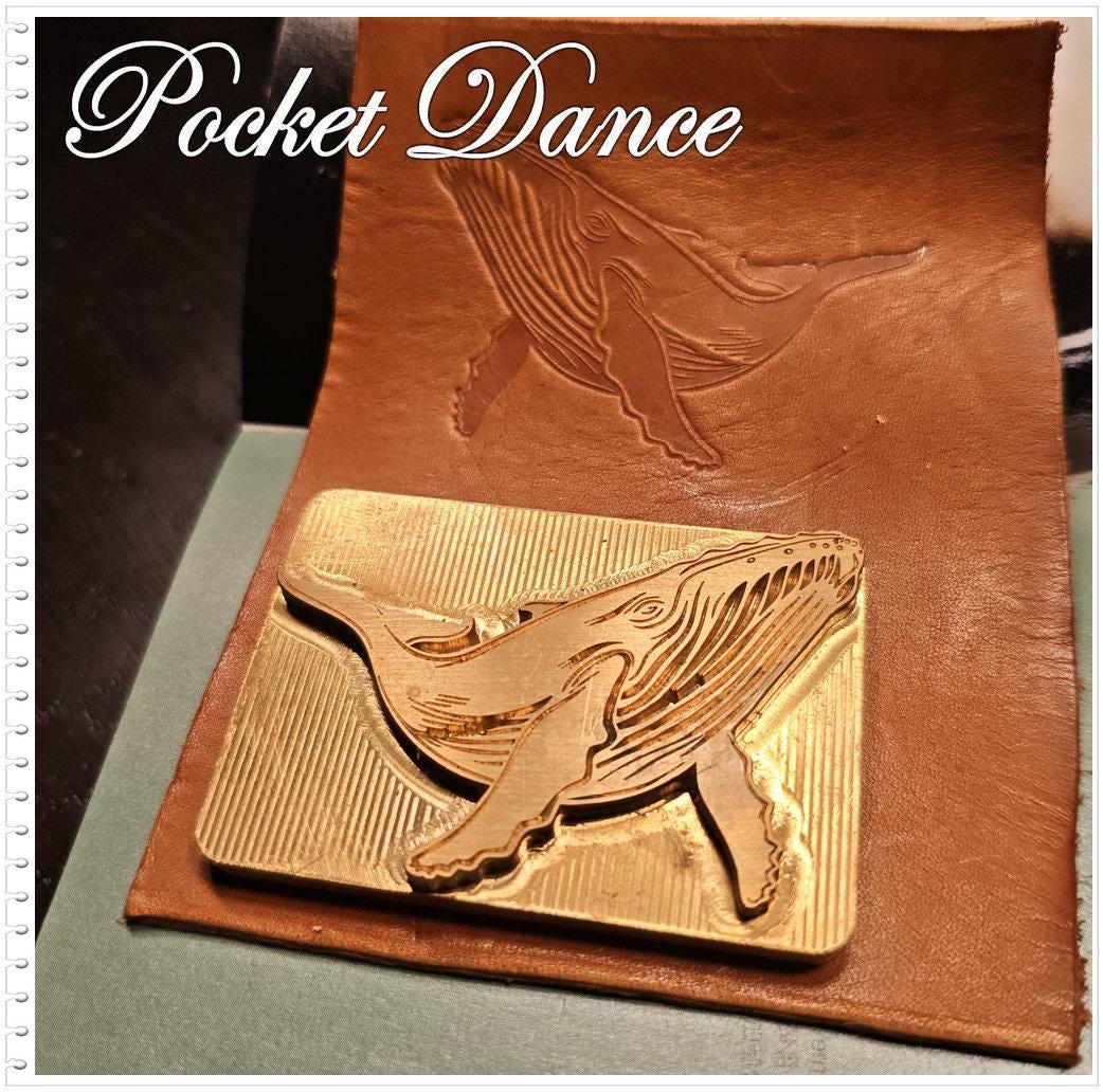 Big Whale Brass Stamp: Leather & Wood Emboss, Branding Logo and Hot Foil Iron Seal