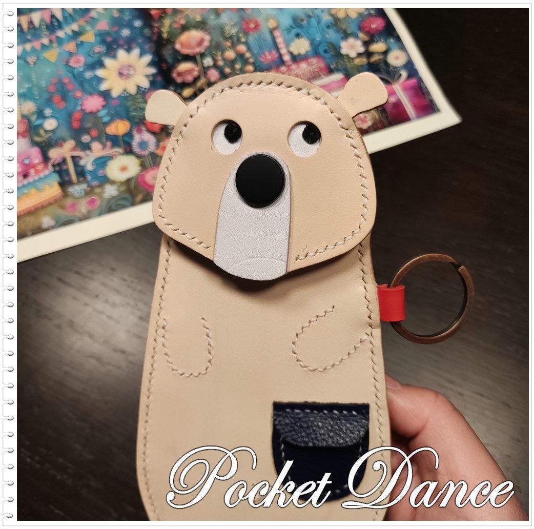 Leather Bear Coin Purse: Vegetable Tanned Leather Pencil Case