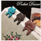 Handmade Leather Cat Bookmark kitty bookmarks Cute gifts for Kids Children Student Booklover Reader Graduation Cat lovers Bookworms