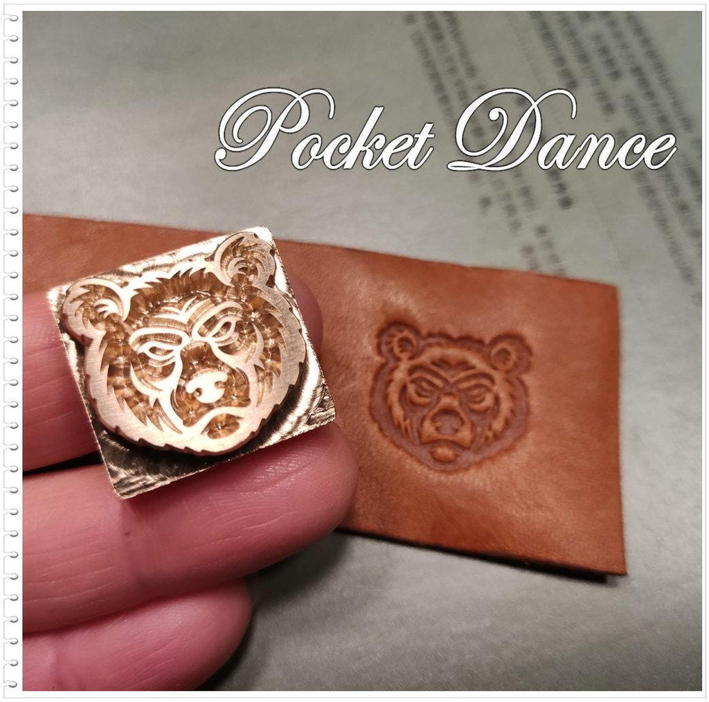 Bear and Gorilla Brass Stamp Tool for Leather Crafts and Wood Emboss