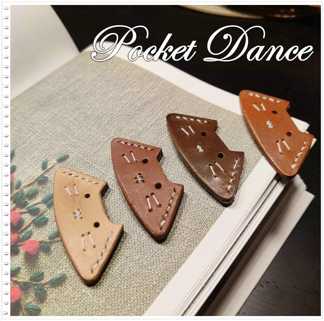 Handmade Leather Cat Corner Bookmark: Gift for Book Lovers