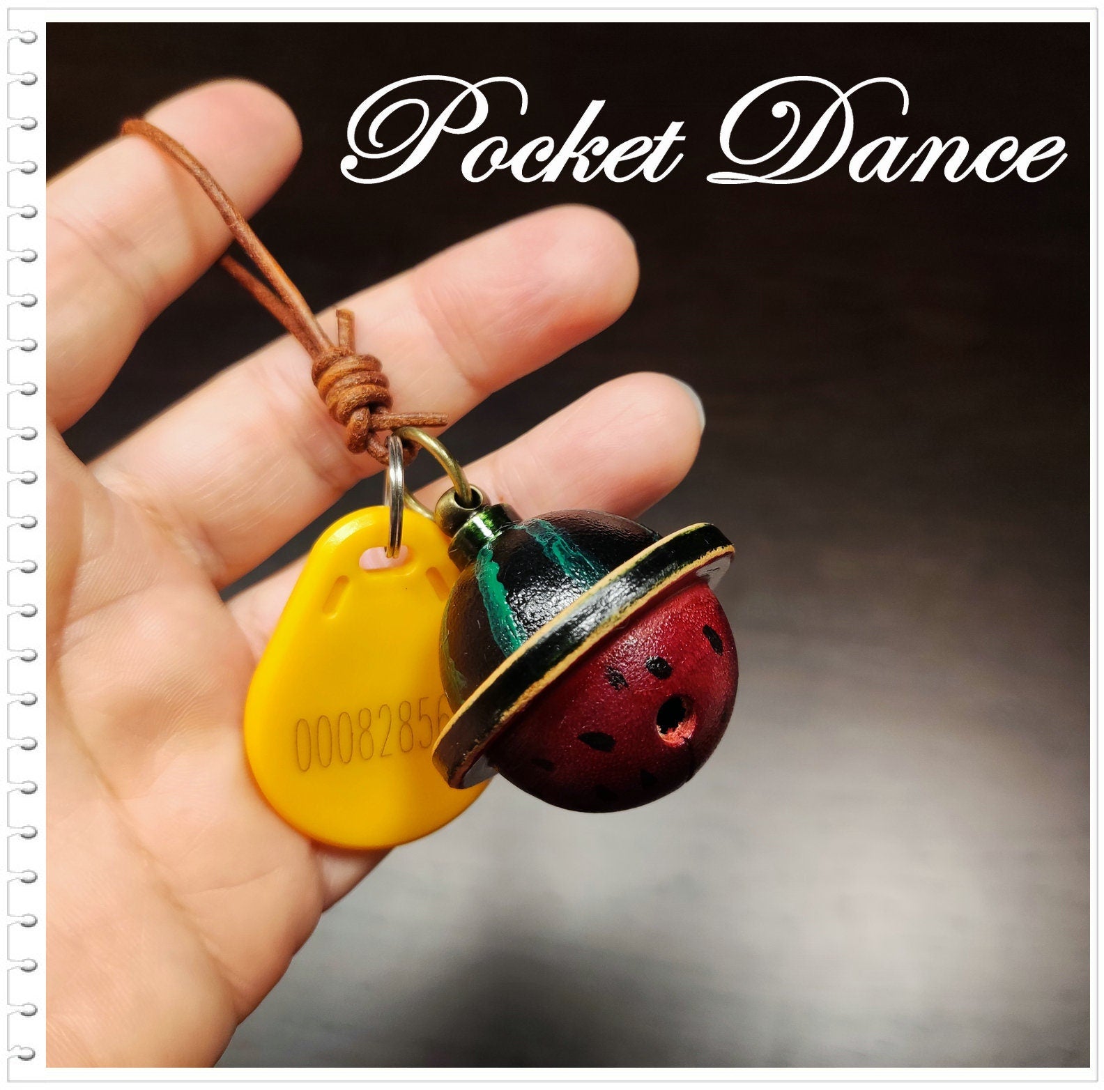 Handmade Leather Watermelon Pet Bell: Dog Cat Collar Charm