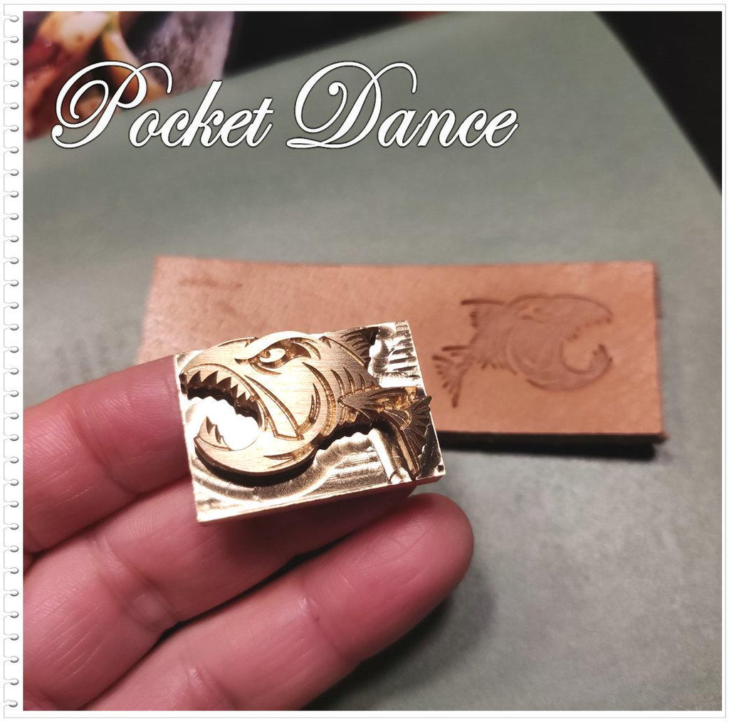 Fish Brass Stamp Tool: Leather & Wood Embossing (3cm)