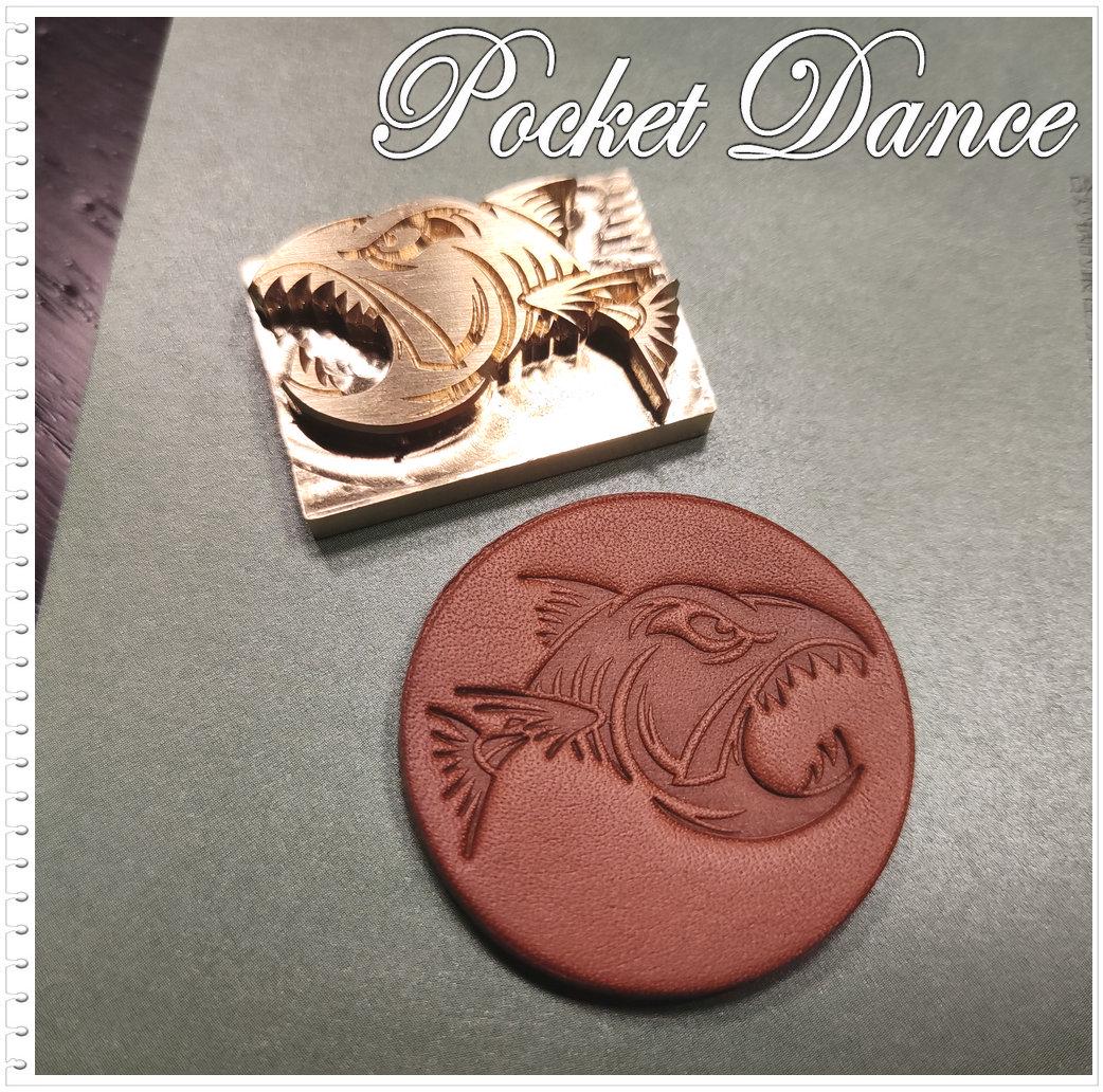 Fish Brass Stamp Tool for Leather and Wood Embossing