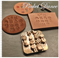 Cuteness Symbol Brass Stamp: Leather & Wood Emboss (Bird, Flower, Tree, Owl, Apple, Pear Symbol 3.5cm size)