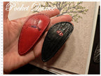 Handmade Leather Ladybug and Hummingbird Hair Clip: Black Red Hairclip Barrette, Daughter Gift