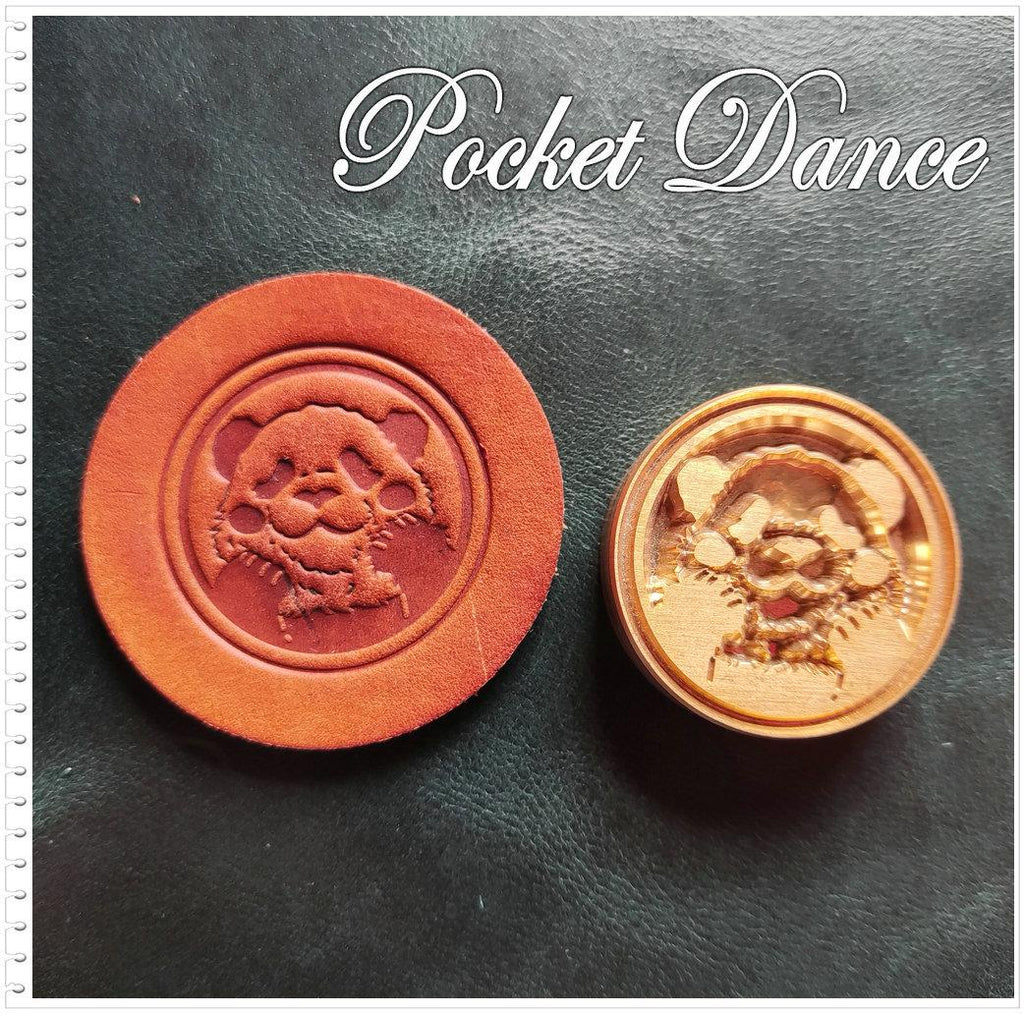 Cute Panda Brass Stamp Tool for Leather Crafts, Heat Press Stamp Punch, Leather Die Stamp for leather work and wood emboss