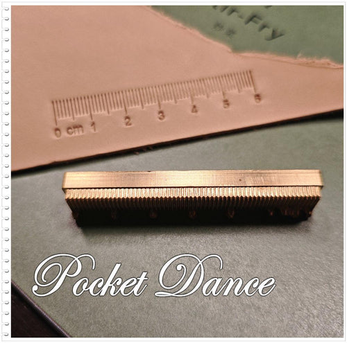 Brass Ruler Stamp Tool for Leather & Wood Embossing (1x6cm)