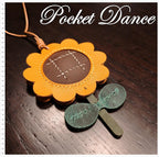 Leather Sunflower Bag Charm: Handmade Purse/Keychain Pendant