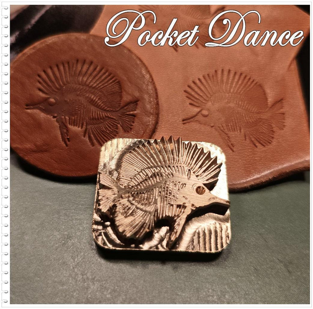 Butterfly Fish Skeletons Brass Stamp: Leather & Wood Emboss (3cm*2.7cm)