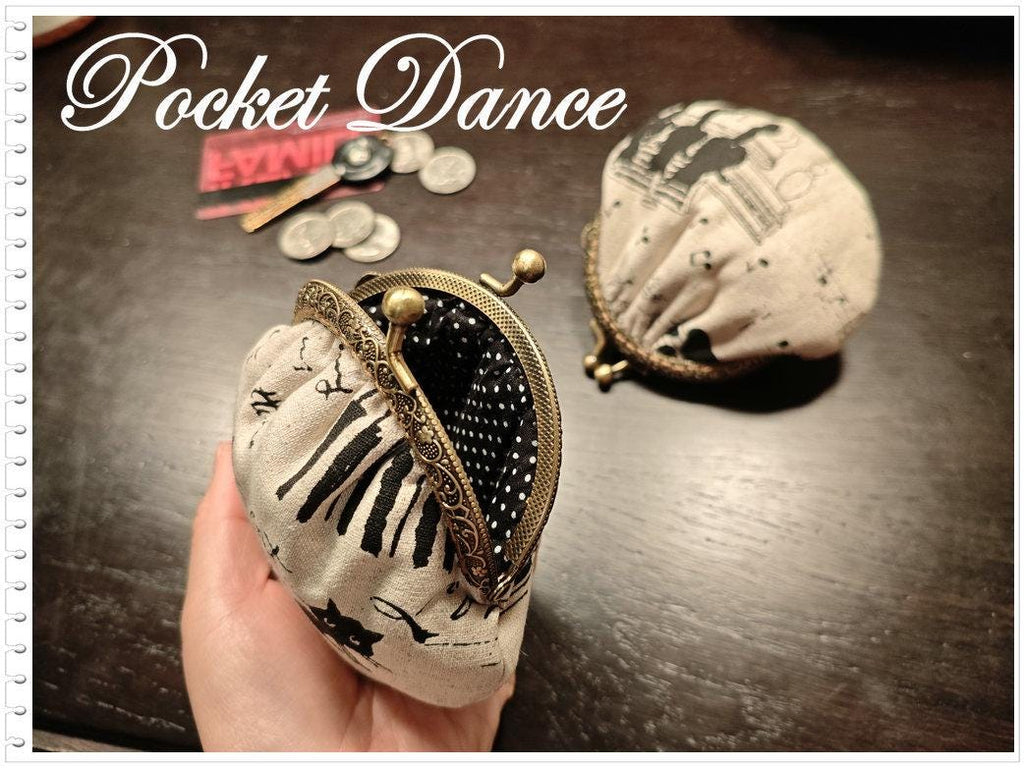 Cat and Music Coin Pouch