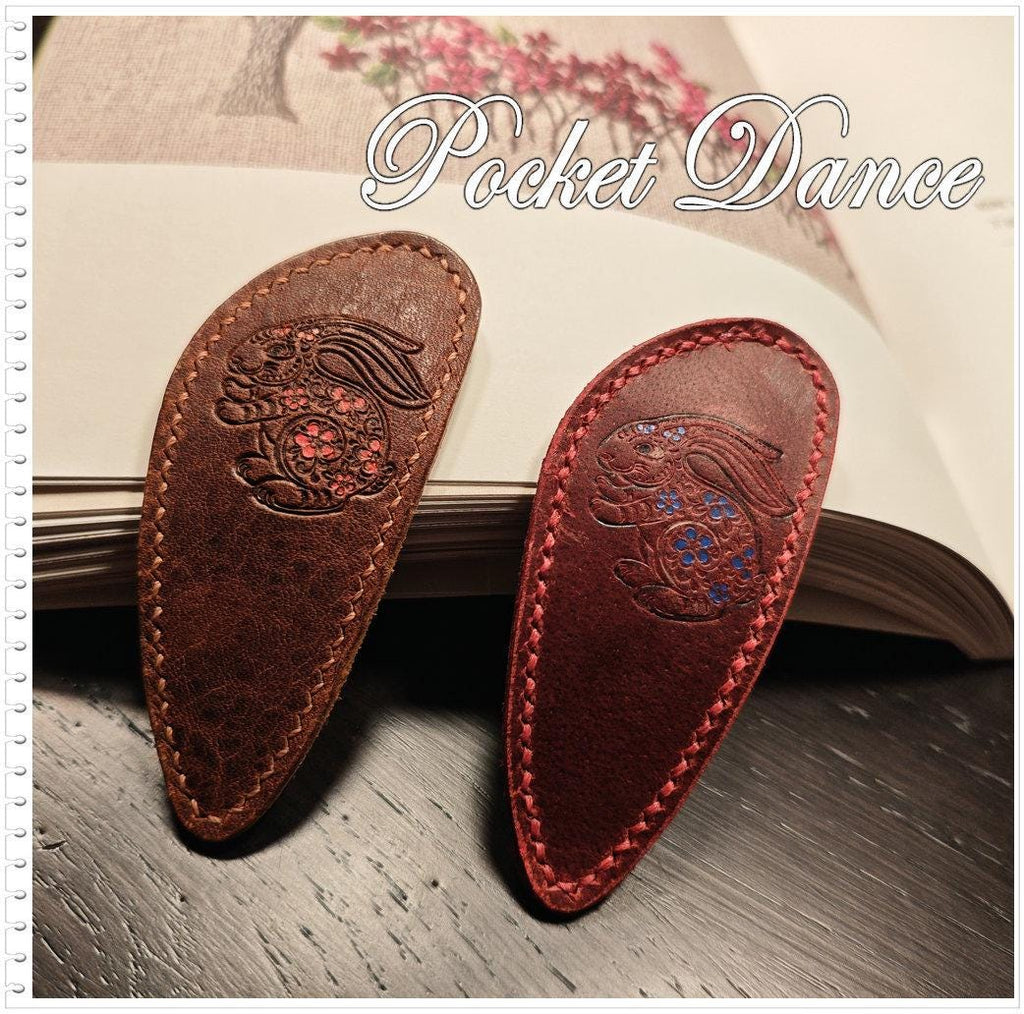 Rabbit Leather Hair Barrette: Large Hair Clip, Mother Daughter Gift