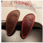 Rabbit Leather Hair Barrette: Large Hair Clip, Mother Daughter Gift