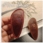 Rabbit Leather Hair Barrette: Large Hair Clip, Mother Daughter Gift
