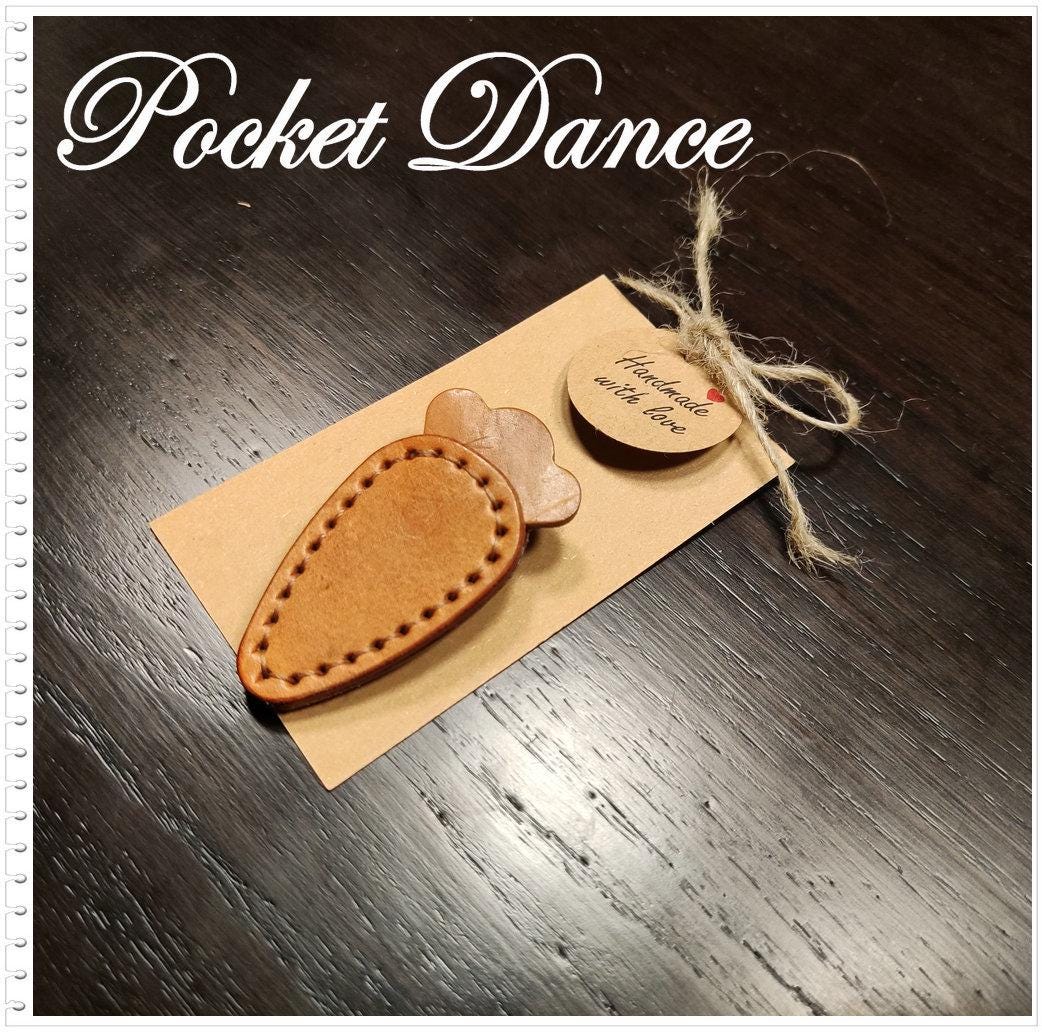 Handmade Leather Carrot Hair Clip, Vegetable Barrette