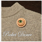 Handmade Leather Eyeball Brooch: Horror Monster Pin Pendant