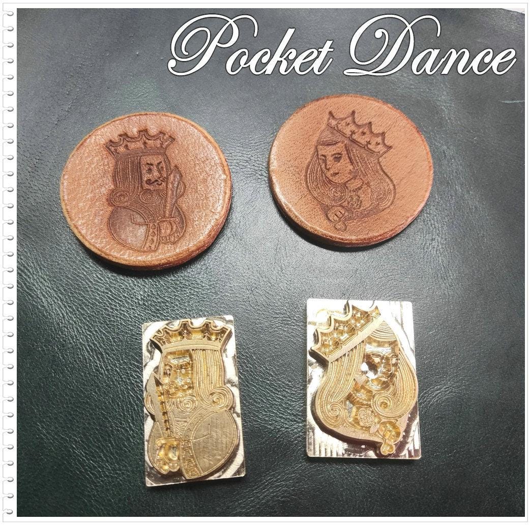 King Queen Brass Stamp for Leather and Wood Embossing