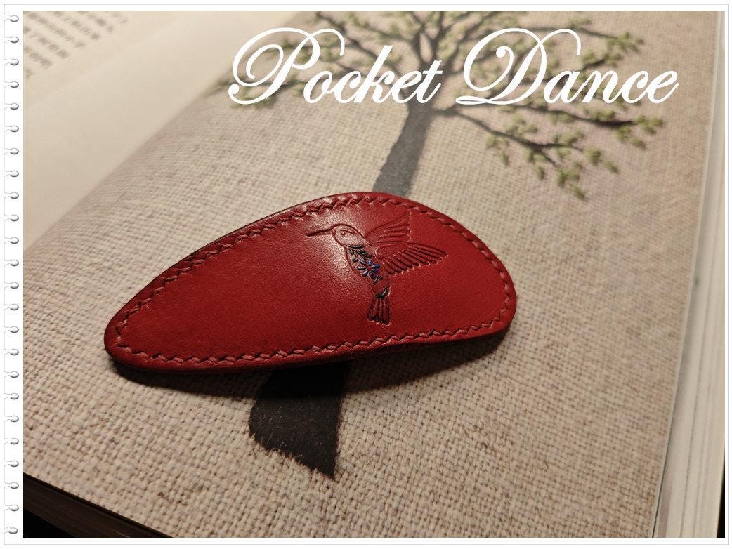 Handmade Leather Ladybug and Hummingbird Hair Clip: Black Red Hairclip Barrette, Daughter Gift