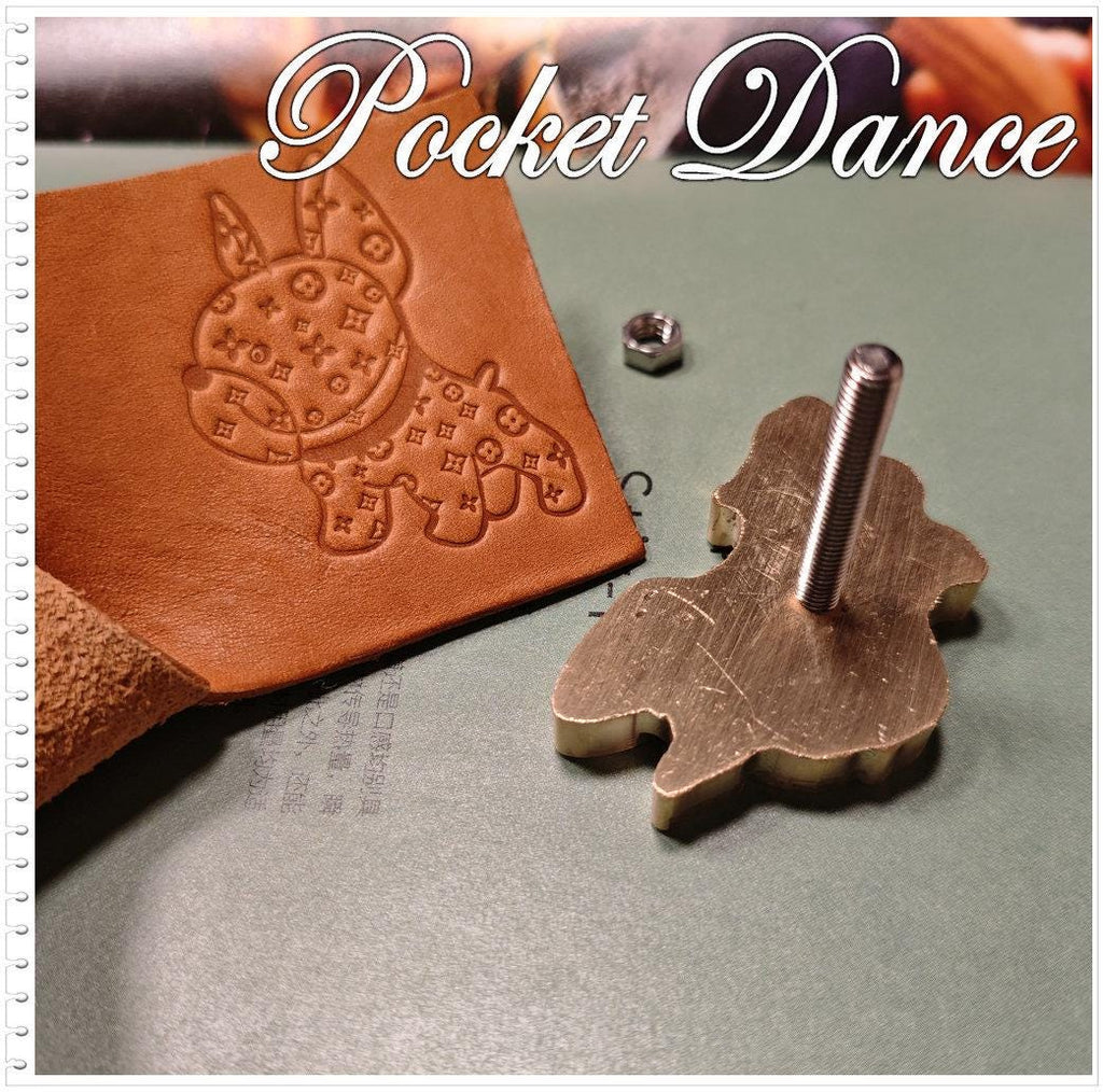 Dog Brass Stamp Tool: Leather & Wood Embossing Die (5cm)
