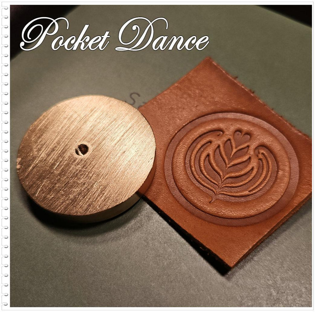 Coffee Latte Art Brass Stamp: Leather & Wood Embossing Tool