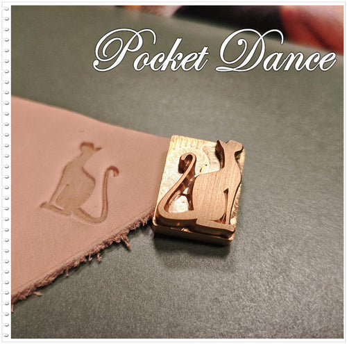 Cat Brass Stamp Tool: Leather & Wood Embossing Die (1.5x2cm)