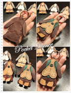 Leather Poodle Keychain: Handmade Dog Purse Charm
