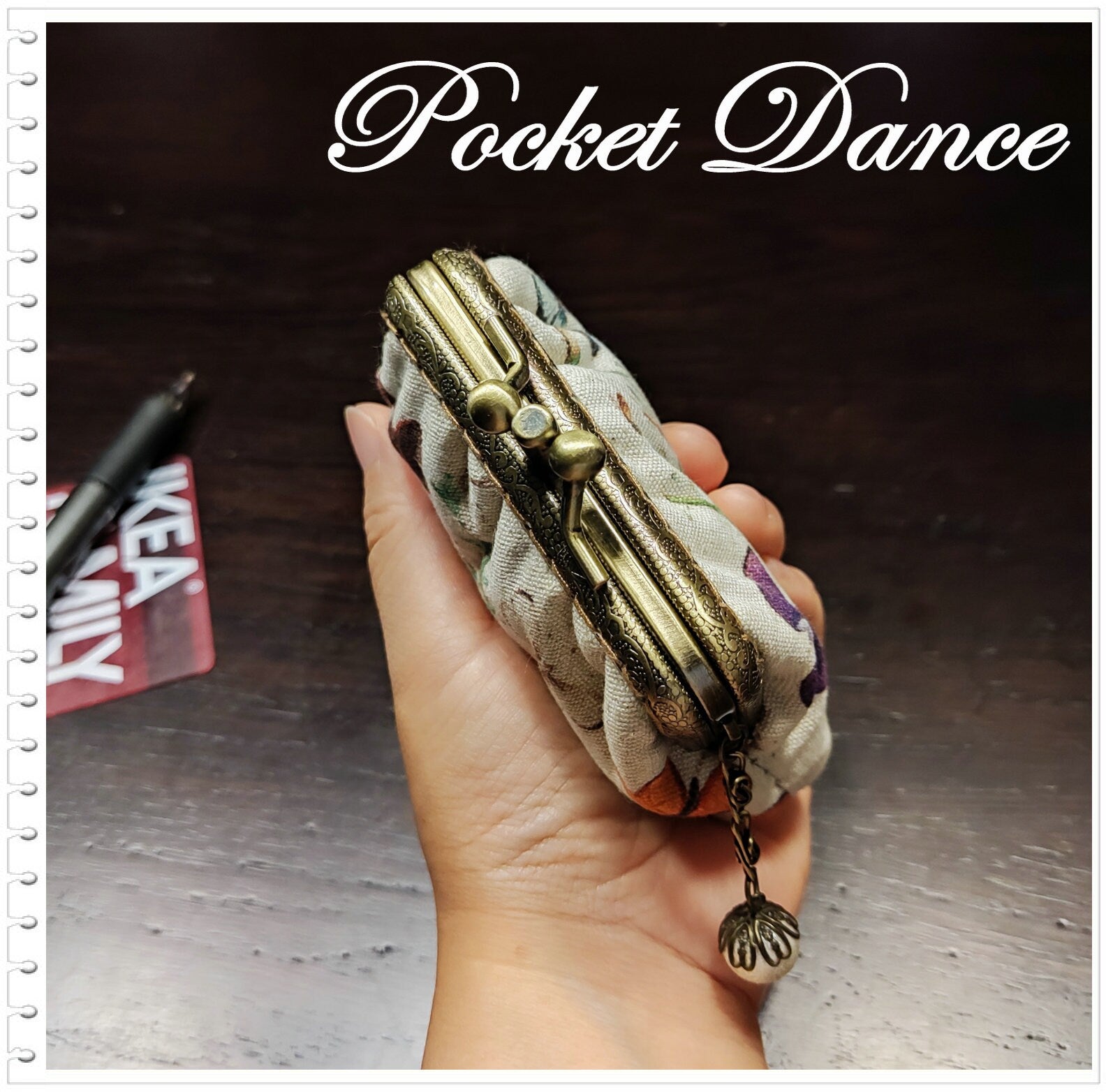 Handmade Butterfly Coin Purse: Kiss Lock Clutch Wallet