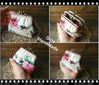 Handmade Hummingbird Kiss Lock Coin Purse: Card Wallet Lipstick Pouch