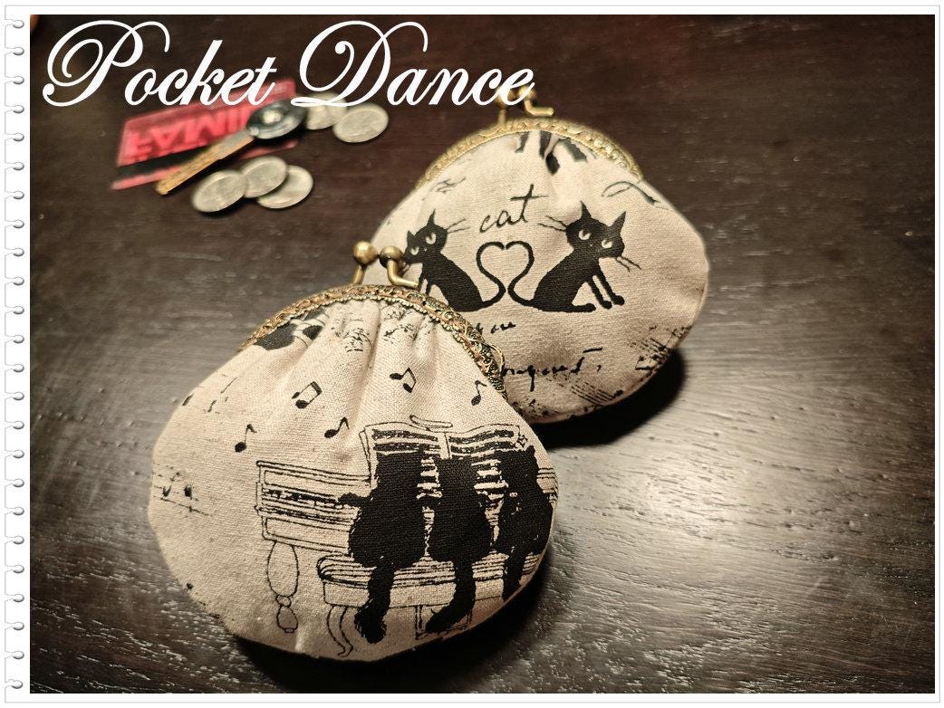 Cat and Music Coin Pouch