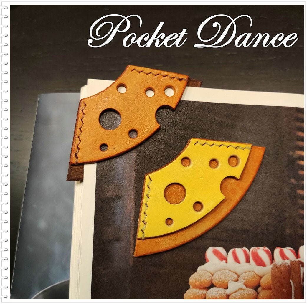 Leather Cheese Corner Bookmark Booklover Gift