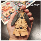 Leather Poodle Keychain: Handmade Dog Purse Charm