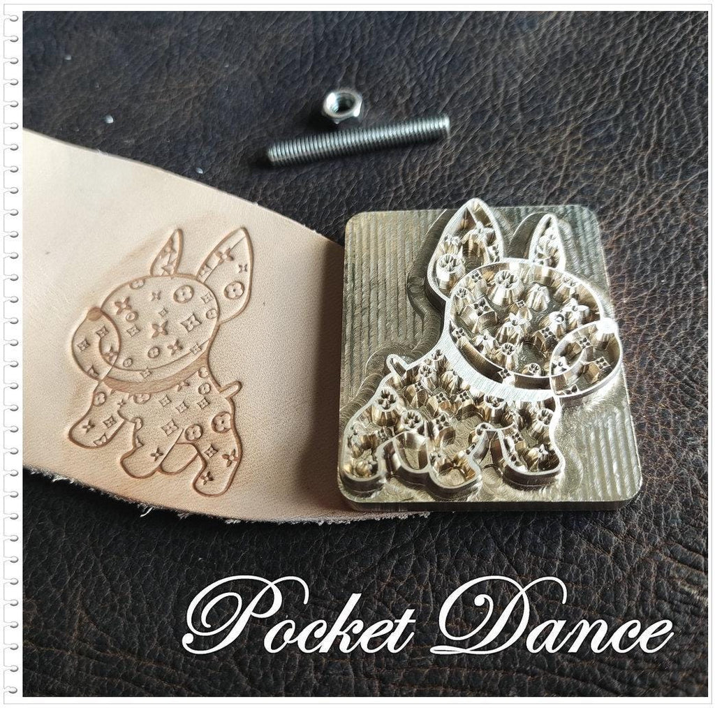 Dog Brass Stamp Tool: Leather & Wood Embossing Die (5cm)