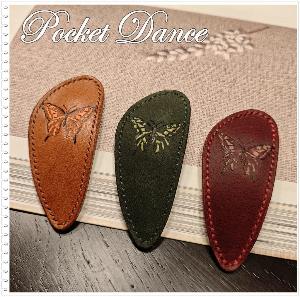 Handmade Butterfly Leather Hair Barrette: Large Hair Clip