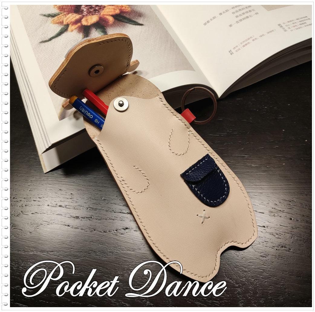 Leather Bear Coin Purse: Vegetable Tanned Leather Pencil Case