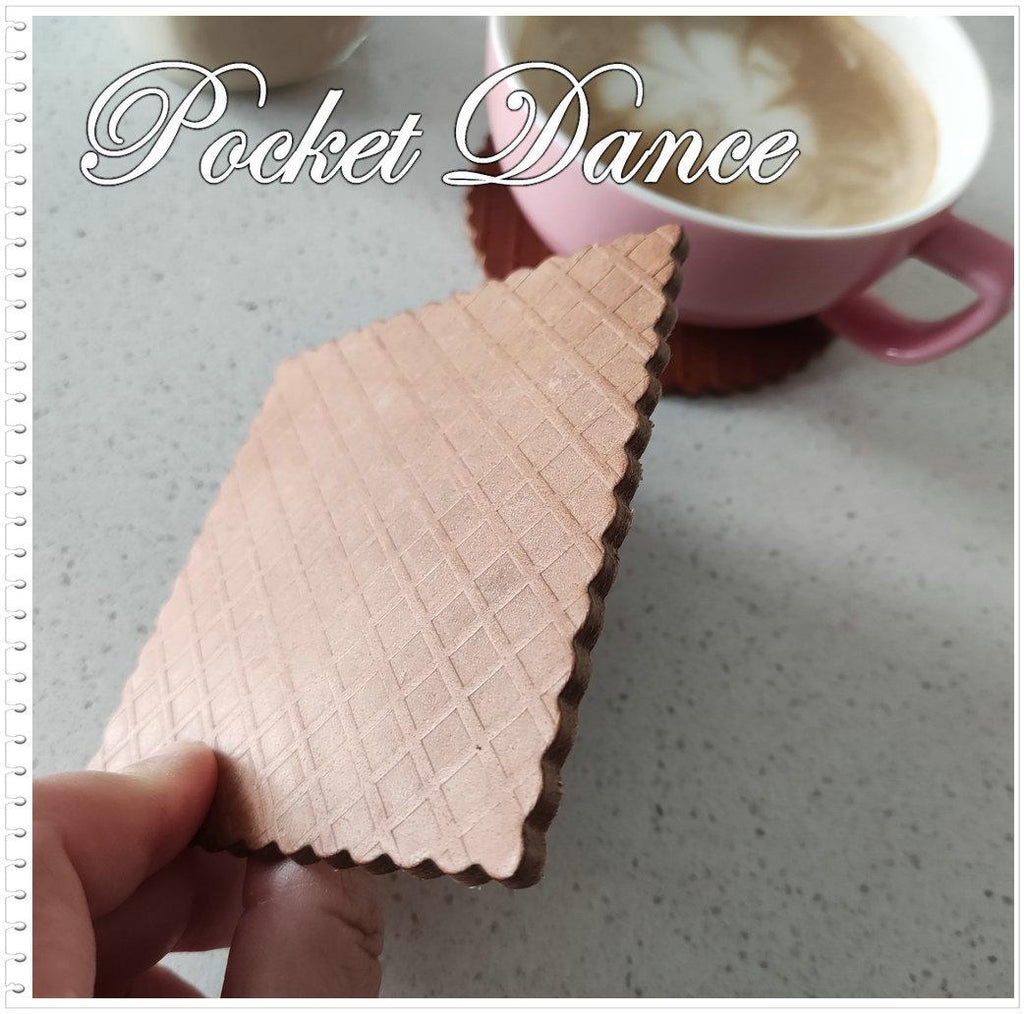 Handmade Leather Stroopwafel Coaster: Coffee Lover Gift