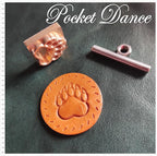 Bear Paw Brass Stamp: Leather & Wood Embossing Tool