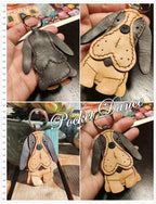 Leather Poodle Keychain: Handmade Dog Purse Charm