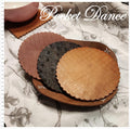 Leather Waffle Coasters Set: Unique Coffee Lover Gift
