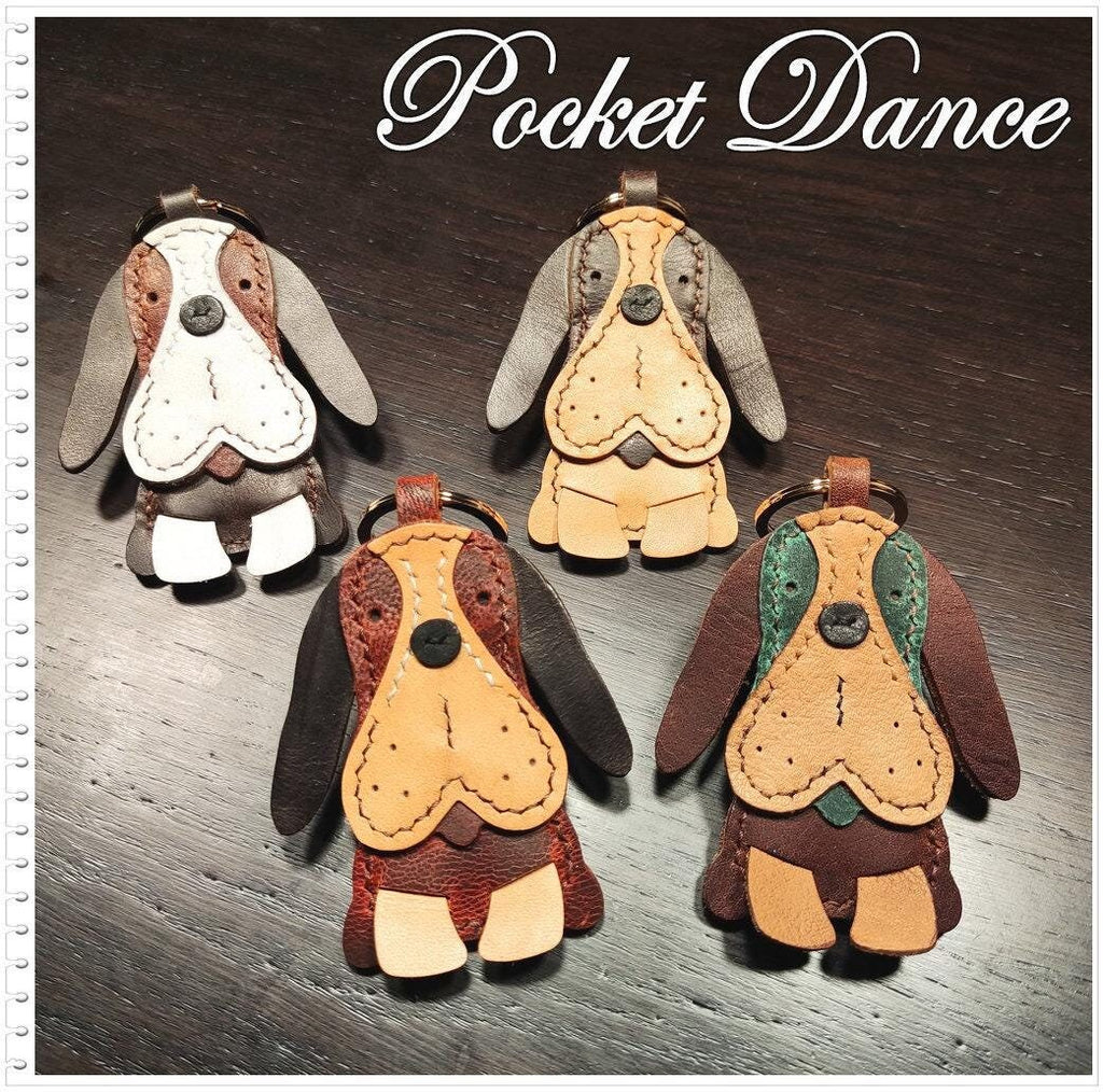 Leather Poodle Keychain: Handmade Dog Purse Charm