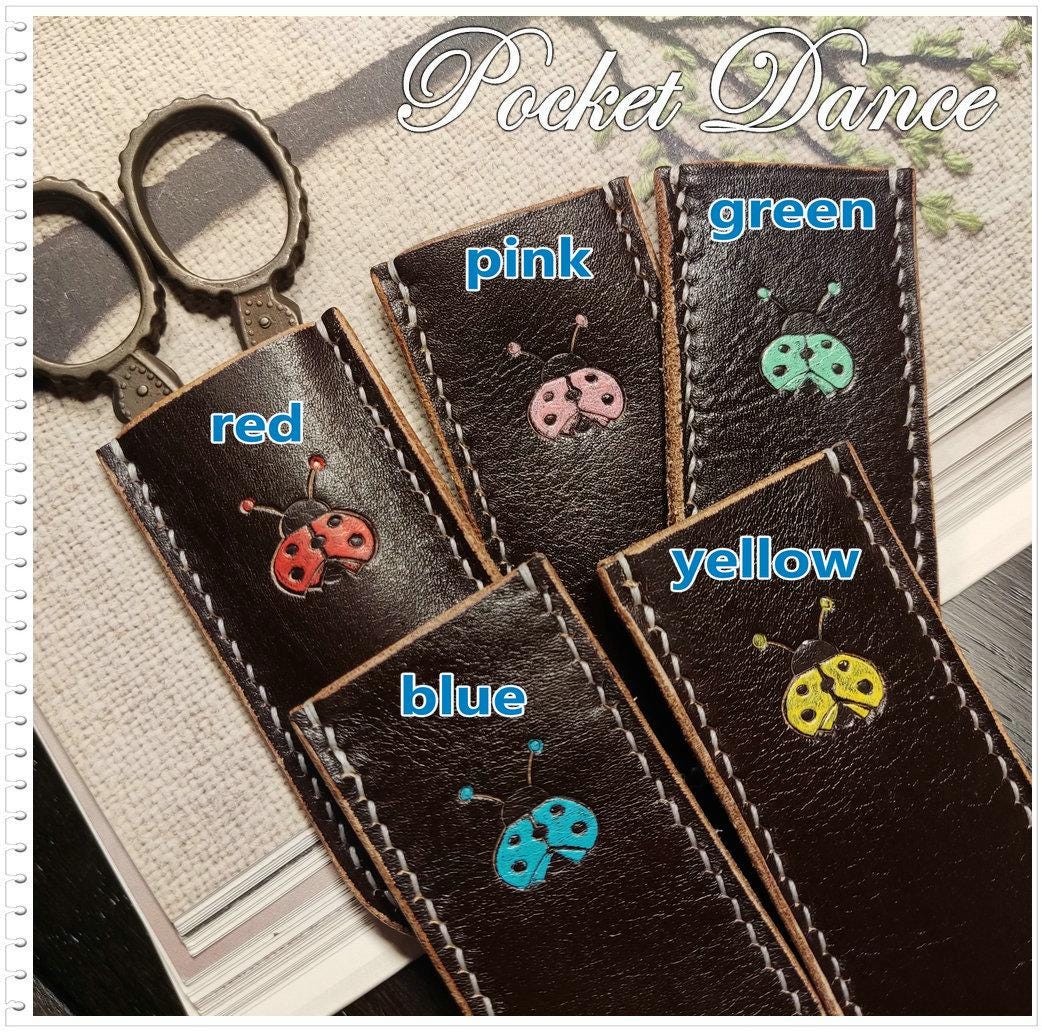 Ladybug Leather Scissor Sheath: Handmade Snips Protector
