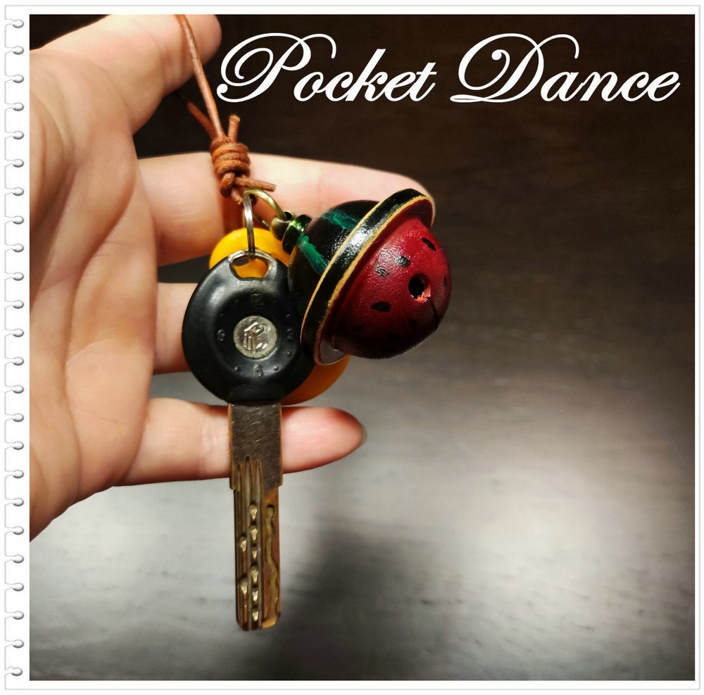 Handmade Leather Watermelon Pet Bell: Dog Cat Collar Charm