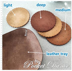 Handmade Leather Cookie Coaster Set, Unique Coffee Lover Gift