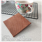 Handmade Leather Stroopwafel Coaster: Coffee Lover Gift
